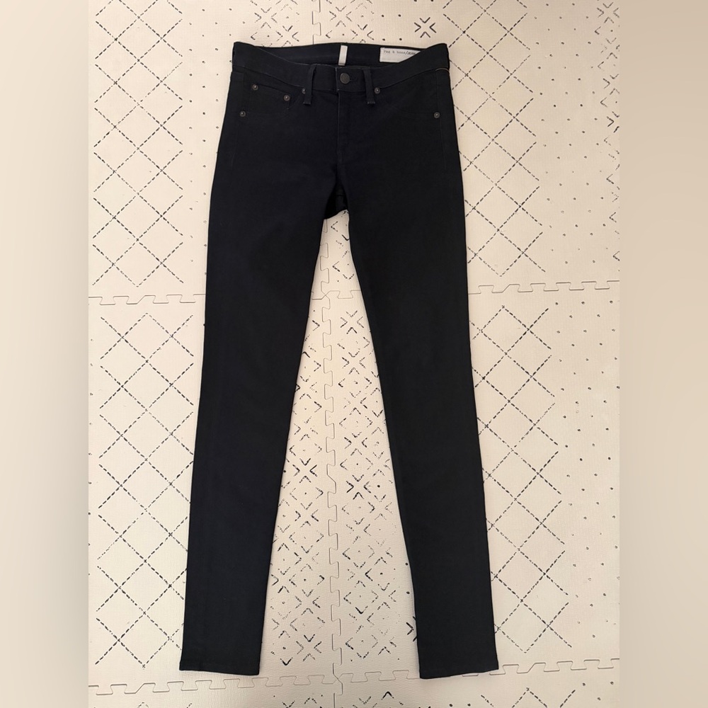 Rag & Bone black skinny jean leggings size 26 - Picture 2 of 8